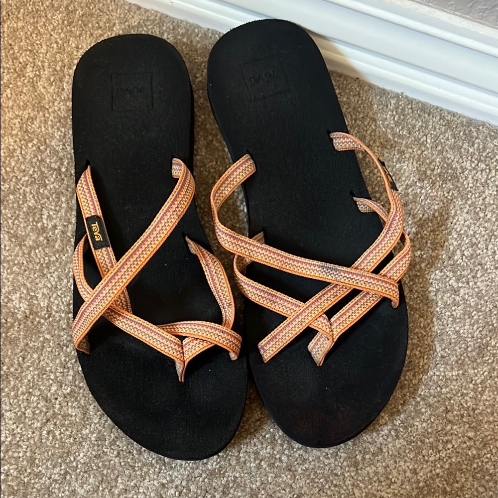 Teva Orange Strappy Sandals